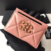 Chanel 19 Card Holder Pink 8799 - 5