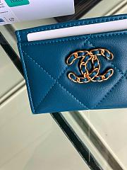 Chanel 19 Card Holder Blue 8801 - 2