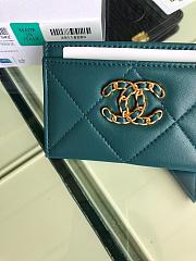 Chanel 19 Card Holder Mallard Green 8802 - 4