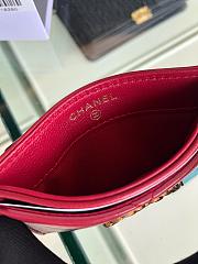 Chanel 19 Card Holder Red 8803 - 4