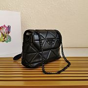 Prada Shoulder Bag 27 Black Lambskin - 3