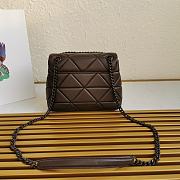 Prada Shoulder Bag 27 Dark Chocolate Lambskin - 2