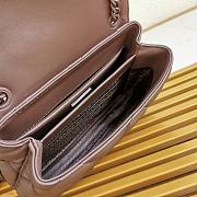 Prada Shoulder Bag 27 Dark Chocolate Lambskin - 3