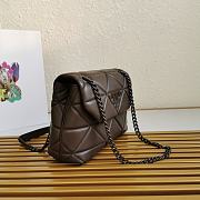 Prada Shoulder Bag 27 Dark Chocolate Lambskin - 5