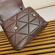 Prada Shoulder Bag 27 Dark Chocolate Lambskin - 6