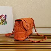 Prada Shoulder Bag 27 Orange Lambskin - 2