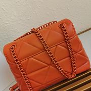 Prada Shoulder Bag 27 Orange Lambskin - 4