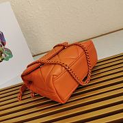 Prada Shoulder Bag 27 Orange Lambskin - 5