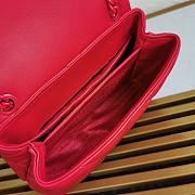 Prada Shoulder Bag 27 Red Lambskin - 6