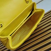 Prada Shoulder Bag 27 Yellow Lambskin - 6