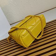 Prada Shoulder Bag 27 Yellow Lambskin - 5
