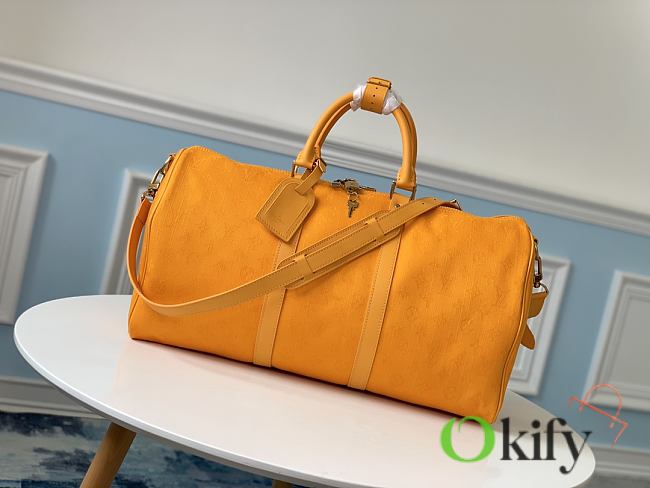 LV Keepall 50 BANDOULIÈRE Yellow Monogram Canvas - 1