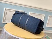 LV Keepall 50 BANDOULIÈRE Blue Monogram Canvas - 6