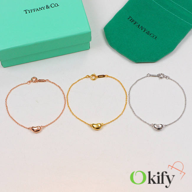 Okify Tiffany Elsa Peretti Bean Design Bracelet in Yellow Gold 9mm - 1