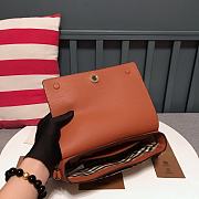 Burberry Brown Leather and Vintage Check Note Crossbody Bag 8877 - 4