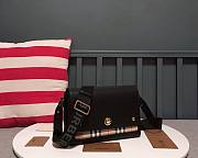 Burberry Black Leather and Vintage Check Note Crossbody Bag 8878 - 1