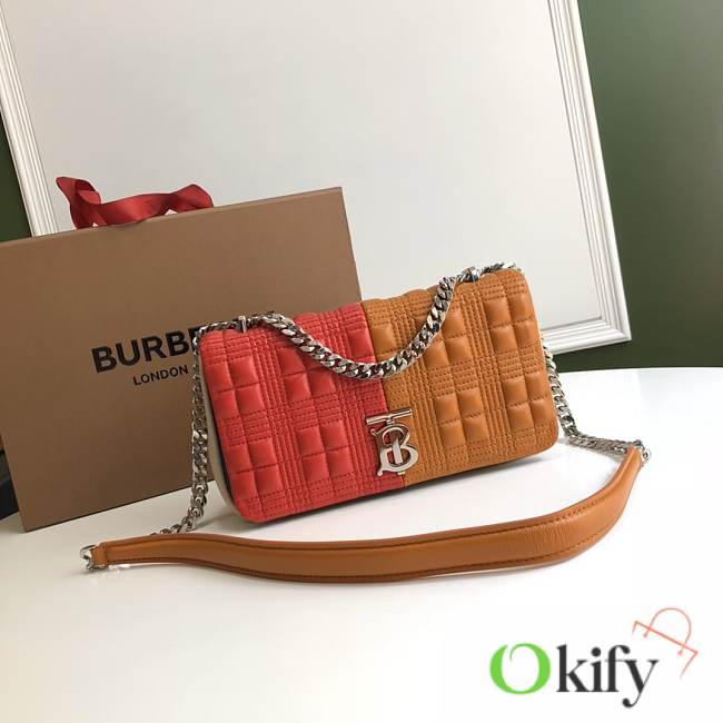 Burberry Small Quilted Lambskin Red & Tan 8891 - 1