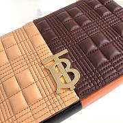 Burberry Small Quilted Lambskin Tan & Dark Brown 8893 - 6