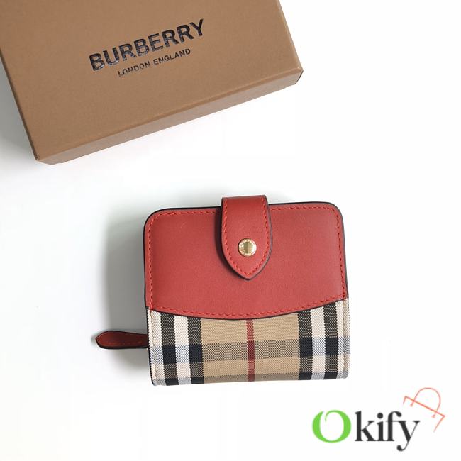 Burberry Vintage Wallet Red 8900 - 1