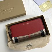 Burberry Vintage Long Wallet Red 8902 - 4