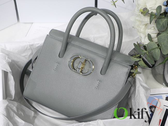 Dior Honore tote gray bag calfskin 8907 - 1