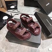 Chanel Sandal Red Wine 8946 - 2