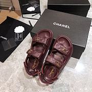 Chanel Sandal Red Wine 8946 - 4