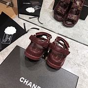 Chanel Sandal Red Wine 8946 - 5