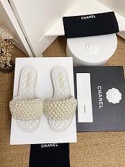 Chanel Slide Pearl White Lambskin 8952 - 1