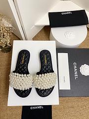 Chanel Slide Pearl Black Lambskin 8953 - 1