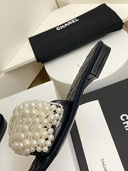 Chanel Slide Pearl Black Lambskin 8953 - 2