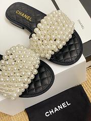 Chanel Slide Pearl Black Lambskin 8953 - 5