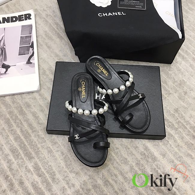 Chanel Slipper Black 8954 - 1