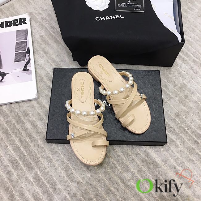 Chanel Slipper Beige 8955 - 1