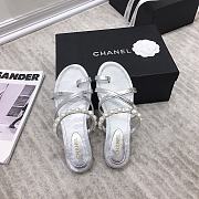 Chanel Slipper Silver 8956 - 3