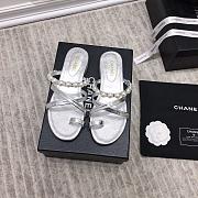 Chanel Slipper Silver 8956 - 5