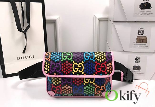 Gucci Belt Bag 24 Multicolor GG Pink 8993 - 1