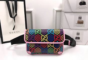 Gucci Belt Bag 24 Multicolor GG Pink 8993
