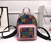 Gucci Backpack 29 GG Multicolor Pink - 1