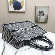 Dior Book Tote Large 41.5 Black and White Houndstooth 9006 - 2