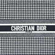 Dior Book Tote Large 41.5 Black and White Houndstooth 9006 - 6