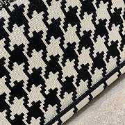 Dior Book Tote Large 41.5 Black and White Houndstooth 9007 - 2