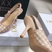 Dior J'Adior Heels Pink Houndstooth Embroidery 9009 - 2