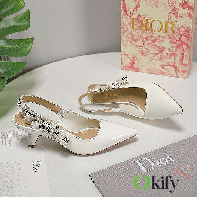 Dior J'Adior Heels Shiny White 9017 - 1