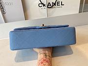 Chanel Flapbag Medium Blue Sky Lambskin Gold Tone Metal  - 4