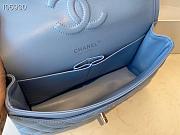 Chanel Flapbag Medium Blue Sky Lambskin Silver Tone Metal - 3