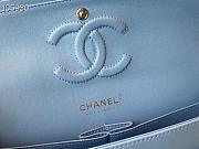Chanel Flapbag Medium Blue Sky Lambskin Silver Tone Metal - 2