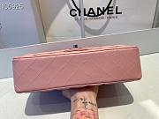 Chanel Flapbag Medium Pink Lambskin Silver Tone Metal - 5