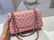 Chanel Flapbag Medium Pink Lambskin Silver Tone Metal - 3