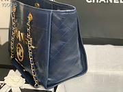 Chanel Shopping 40 Navy Blue Leather 66941 - 2